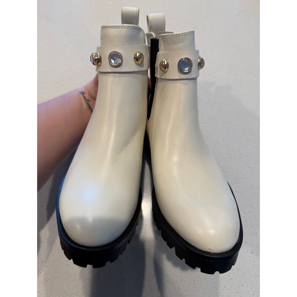 Karl Lagerfeld Porshay studded Lug Sole Leather Booties 5.5 - Picture 5 of 6